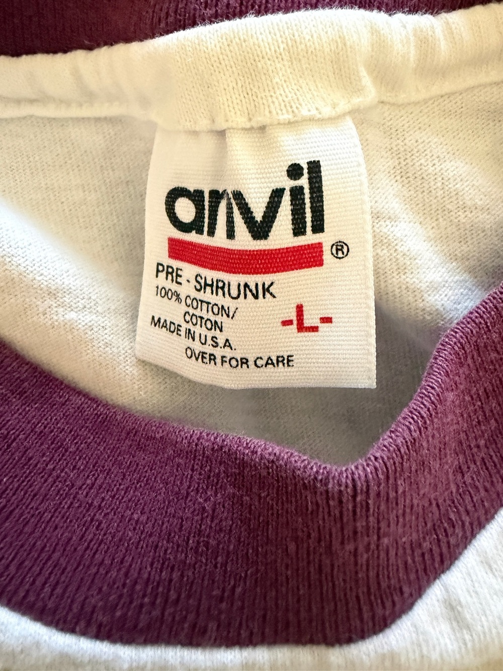Anvil White Virginia Tech VT Ringer Tee - Picture 2 of 2